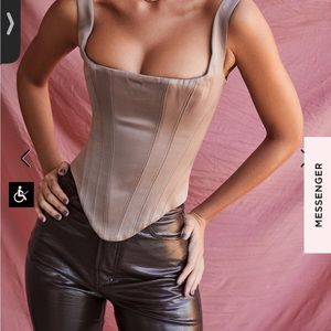 House of CB Rafa Longline Corset Stone Satin Size Medium